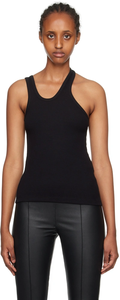 Remain Birger Christensen Womens Black One-shoulder Cut-out Stretch-organic Cotton Top