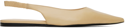 Proenza Schouler Women's Spike Leather Slingback Flats In Parchment