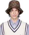 Valentino Vlsign Bucket Hat In Mux Light Camel/nero