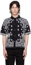 Amiri Bandana Polo Shirt In Black