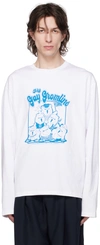 CHARLES JEFFREY LOVERBOY WHITE GRAPHIC LONG SLEEVE T-SHIRT