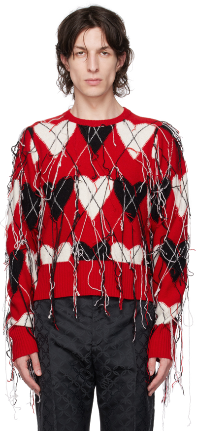 Charles Jeffrey Loverboy Guddle Sweater In Red