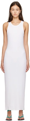 The Row Tikea Sleeveless Rib Maxi Dress In Optic White