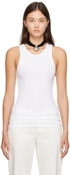 The Row Halu Rib-knit Tank Top In Optic White