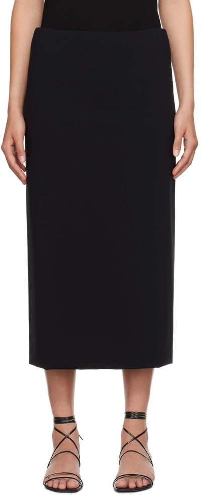 The Row Alania Midi Skirt In Black