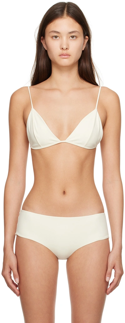 The Row Off-white Fotini Bikini Top In Ivory