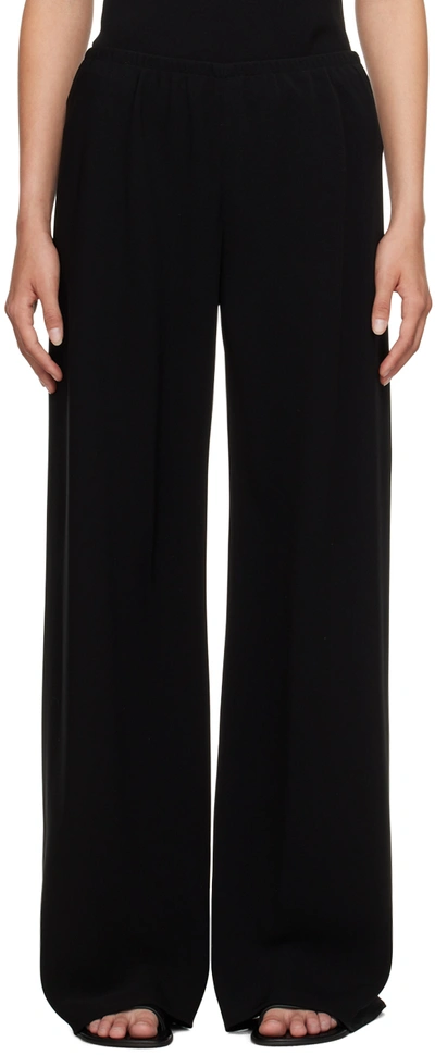 The Row Gala High-rise Wide-leg Cady Pants In Black