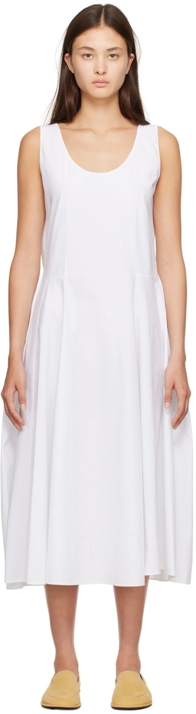 The Row Off-white Calliope Midi Dress In Off White