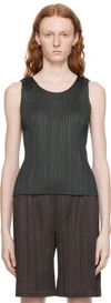Issey Miyake Gray Monthy Colors March Tank Top In 17 Charcoal