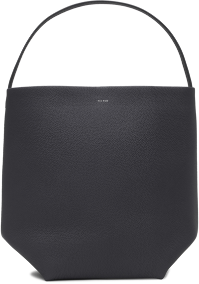 The Row N/s Park Textured-leather Tote In Indigo Pld