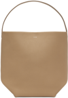 The Row Large Park Leather Tote Bag In Dark Taupe