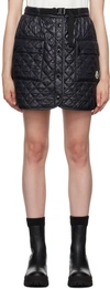 Moncler Quilted Wrap Miniskirt In 999 Black
