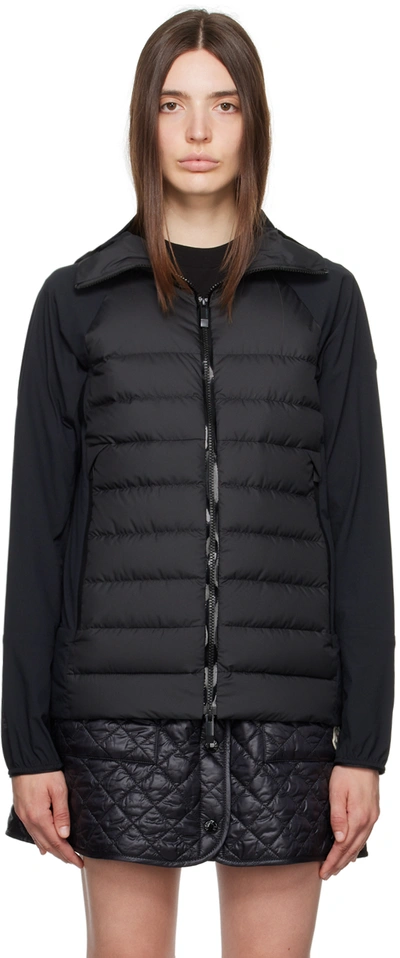 Moncler Black Somme Down Jacket In 999 Black