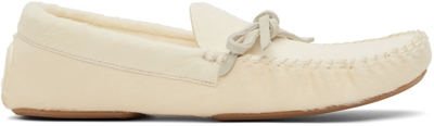 The Row Lucca Pony Skin Loafers In Neutral