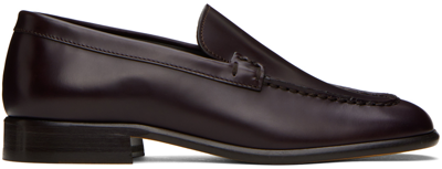 The Row Burgundy Mensy Loafers In Blue