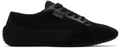 The Row Bonnie Suede Mesh Trainers In Black