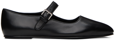 The Row Black Ava Ballerina Flats