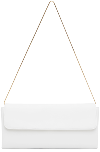 The Row Aurora Shoulder Bag In Leather In White