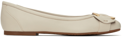 See By Chloé Off-white Chany Ballerina Flats In White Fabric