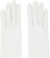 The Row Lorella Leather Gloves In Off White