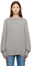 The Row Ophelia Wool-cashmere Sweater In Grey Melange