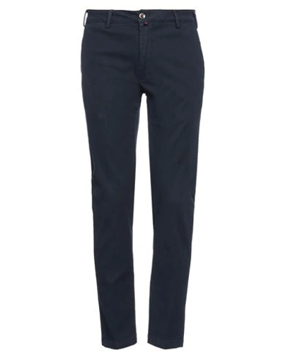 Baronio Man Pants Midnight Blue Size 31 Cotton, Elastane In Blue