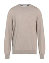 Gran Sasso Man Sweater Khaki Size 44 Virgin Wool In Beige