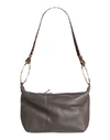 Anita Bilardi Woman Shoulder Bag Dark Brown Size - Bovine Leather, Cotton, Polyester