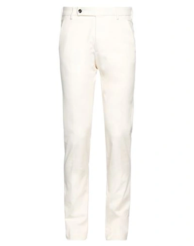 Berwich Man Pants Ivory Size 38 Cotton, Elastane In White