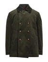 Angelo Nardelli Man Coat Dark Green Size 40 Cotton