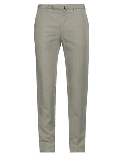 Incotex Man Pants Sage Green Size 38 Linen, Cotton In Sage Green