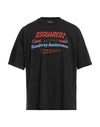 Dsquared2 Man T-shirt Black Size Xxl Cotton In Black