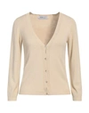 Pianurastudio Woman Cardigan Beige Size L Viscose, Acrylic, Elastane