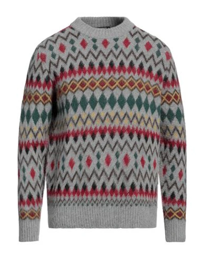 +39 Masq Man Sweater Grey Size 44 Wool, Polyamide
