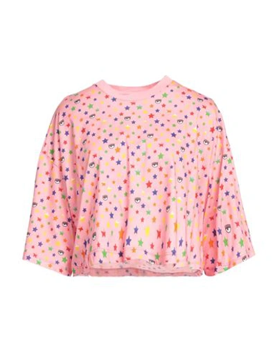 Chiara Ferragni Woman T-shirt Pink Size M Cotton