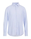 Brooksfield Man Shirt Sky Blue Size 16 Cotton