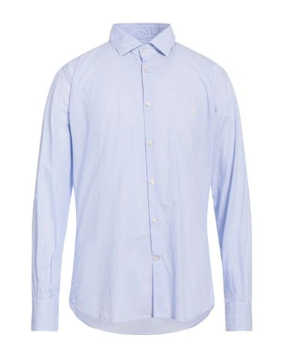 Brooksfield Man Shirt Sky Blue Size 16 Cotton