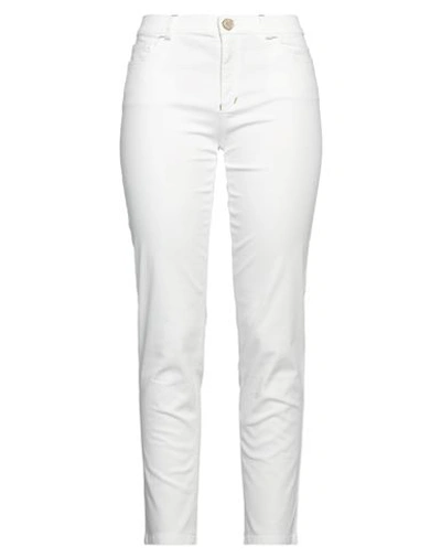 Elisa Cavaletti By Daniela Dallavalle Woman Pants White Size 10 Cotton, Elastane In White