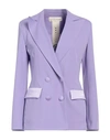 Haveone Woman Blazer Lilac Size Xxs Polyester, Elastane In Purple