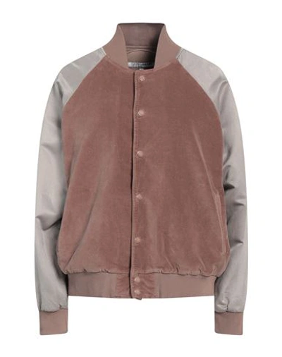 European Culture Woman Jacket Brown Size Xxl Cotton, Viscose, Silk, Lycra
