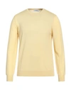Gran Sasso Man Sweater Light Yellow Size 40 Virgin Wool