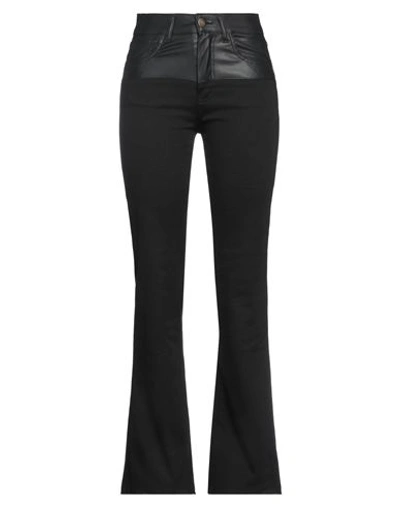 Jijil Woman Pants Black Size 26 Cotton, Elastane, Polyurethane