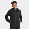 Nike Kids'  Boys' Sportswear Tech Fleece Full-zip Hoodie In Black/black/black