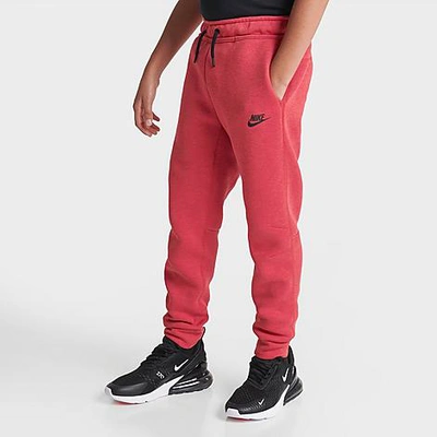Nike Kids'  Boys' Sportswear Tech Fleece Jogger Pants In Light University Red Heather/black/black