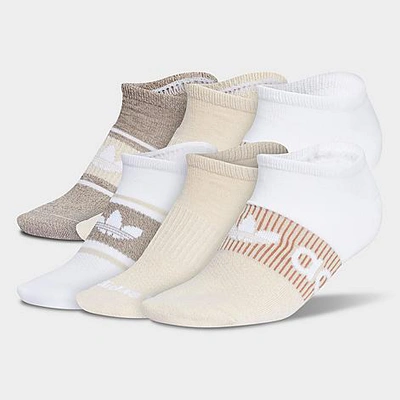 Adidas Originals Superlite Statement 6-pack No-show Socks In Multi In Wonder Beige/wonder White