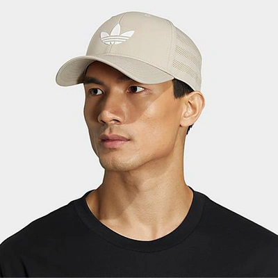 Adidas Originals Beacon 5.0 Curved Brim Snapback Hat In Neutral