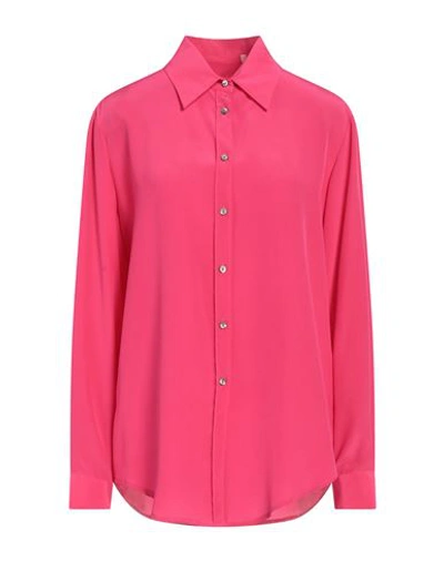 Camicettasnob Woman Shirt Fuchsia Size 8 Silk In Pink