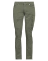 Dondup Man Pants Military Green Size 35 Cotton, Elastomultiester, Elastane