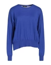 Aragona Woman Sweater Bright Blue Size 10 Wool