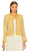 L'agence Tinlee Tweed Blazer In Yellow